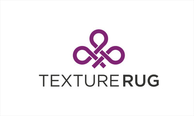 abstract logo from texture rug design concept