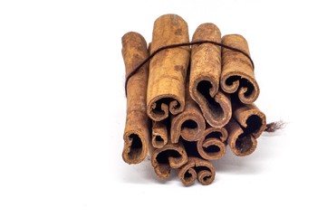 Cinnamon Sticks in White Background
