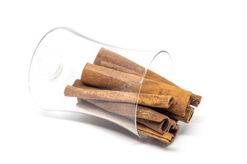 Cinnamon Sticks in White Background