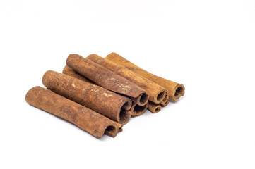 Cinnamon Sticks in White Background