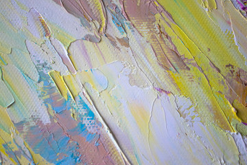 
texture of oil yellow and white paints