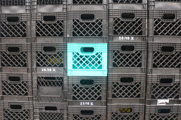 Empty store crates