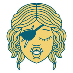 orc rogue character face illustration