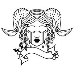 tiefling character face  illustration