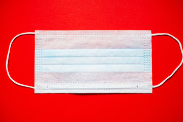 Typical mask for covering mouth and nose for protection against virus.