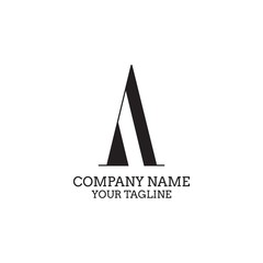 Fototapeta premium Latter A Logo. A unique, exclusive, elegant, professional, clean, simple, modern logo. Great logo for any company with strong feels, It would be perfect for your company