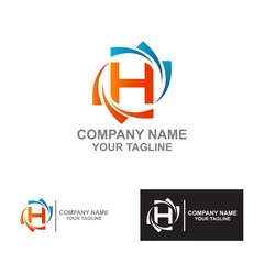 Initial H Letter Logo Design Vector Template. Monogram and Creative Alphabet Letters icon Illustration.