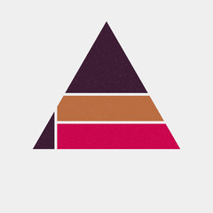 Mondrian style art colorful logo design illustration
