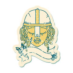 orc fighter character face illustration