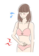 お腹が気になる女性
