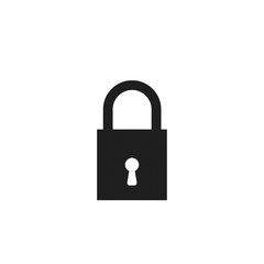 Lock symbol on white background.