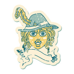 orc bard character  illustration