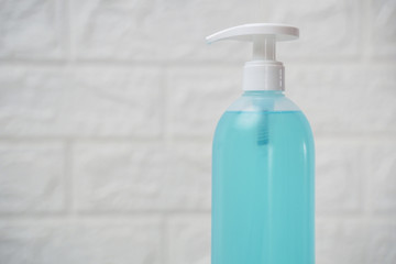 Coronavirus prevention medical hand sanitizer gel for hand hygiene corona virus protection.