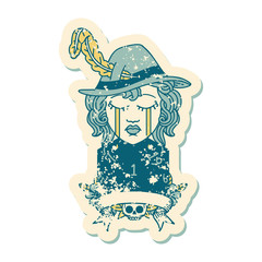 human bard character face illustration