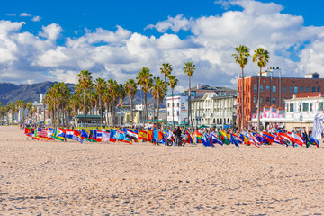waterfront of Venice Beach California