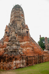 アユタヤの寺院跡：タイの史跡：東南アジア旅先の風景