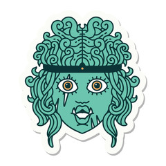 orc barbarian character face sticker