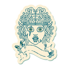 elf barbarian character face illustration