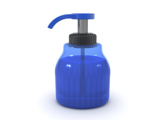 3D Rendering of bottle of hand sanitizer