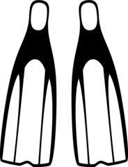 Icon of a pair of diving fins