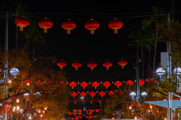 Obraz na płótnie Canvas chinese lanterns at night
