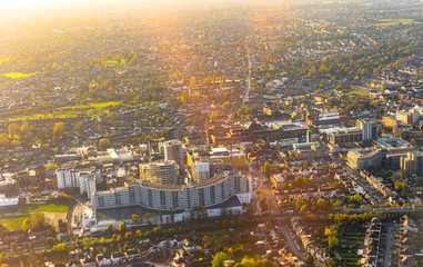Aerial cityscape view of London city,England, United Kingdom