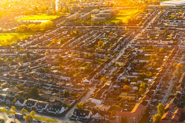 Aerial cityscape view of London city,England, UK