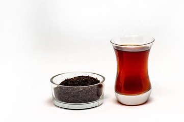 Black Tea in Turkish Tea Glasses
