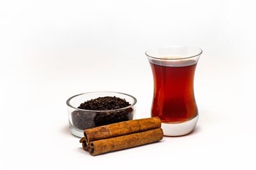 Black Tea in Turkish Tea Glasses