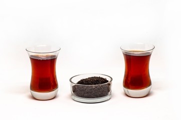 Black Tea in Turkish Tea Glasses