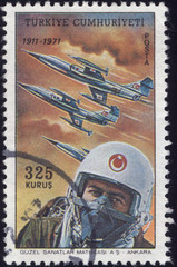 Postage stamps of the Republic of Turkey is offset printing Postal Telegraph and Telephone...
