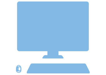 一体型デスクトップパソコンの背面イラスト