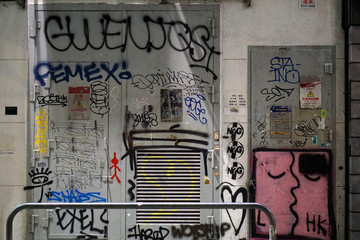 graffiti on the wall in MongKok, Hong Kong