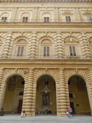 Fototapeta na wymiar Florence, Italy, Pitti Palace, Courtyard Detail