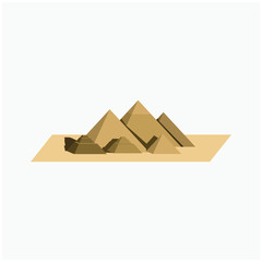 isometric egypth pyramid - seven wonders of the world - simple pyramid icon