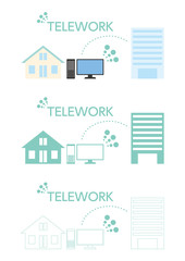 テレワークのイラスト