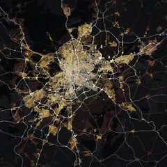 Map Madrid city. Spain