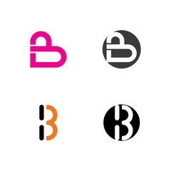 Initial letter B, B  Letter Logo Template vector icon illustration