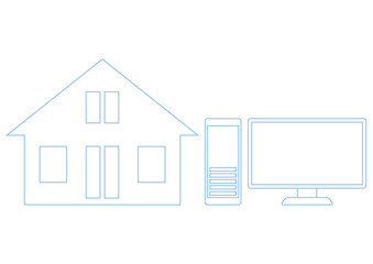 リモートワークのイラスト