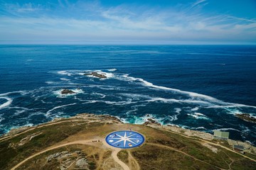 Compass Rose by the Atlantic sea