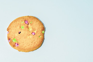 chocolate chip cookies on white