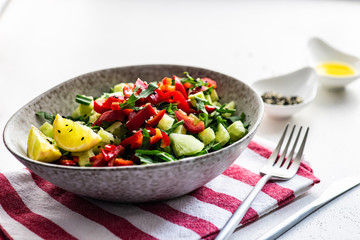 Organic vegetable salad
