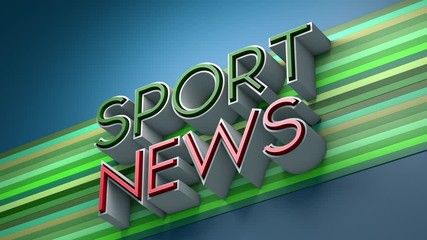 A Multicolored Dynamic 3D Broadcast Sport News Title Page Animation. 3D Rendering