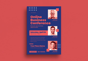 Monochrome Business Conference Flyer Layout