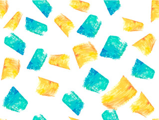 Seamless summer abstract background pattern with paint strokes. Vector