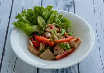Thai Style Vietnamese Sausage Salad 