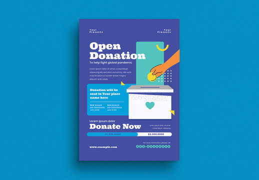 Open Donation Flyer Layout