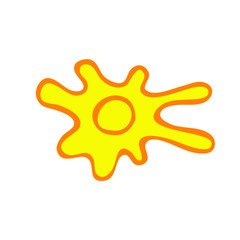 Obraz premium Sun icon on white background. Vector element for flyer, promotion stickers design Isolated on white background.