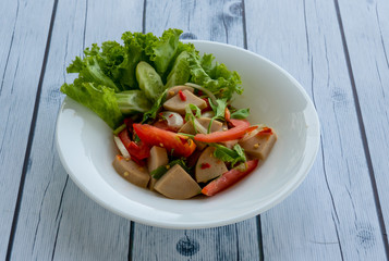 Thai Style Vietnamese Sausage Salad 