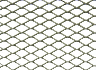 Background of chain link fence. Backgrounds and Textures.Metal chainlink fence. Steel linked chains fencing, enclosure pattern item isolated on white background